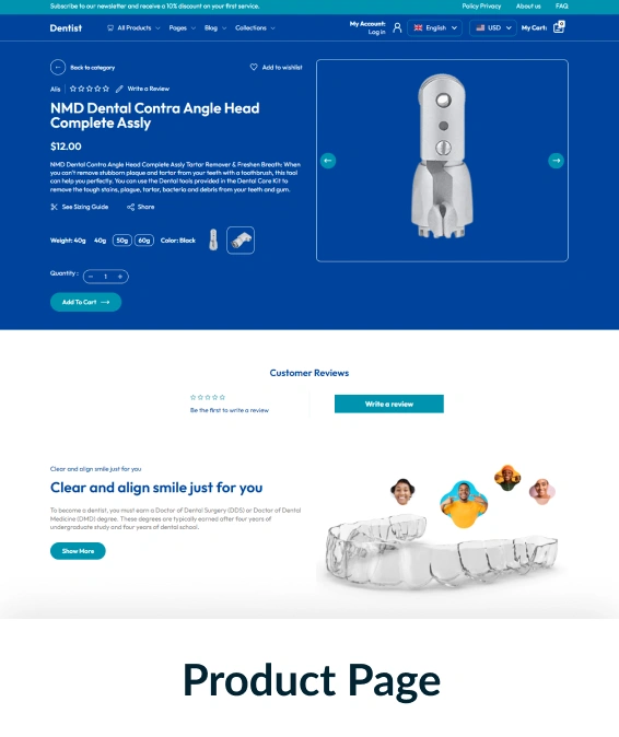 Dentist Shopify Theme