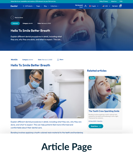 Dentist Shopify Theme