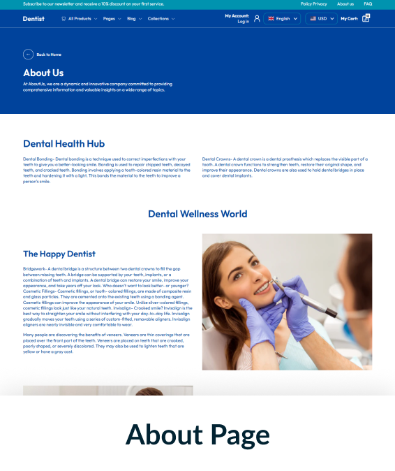 Dentist Shopify Theme