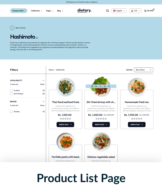 Dietary Shopify Theme