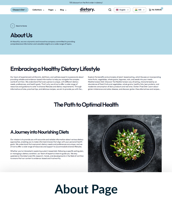Dietary Shopify Theme