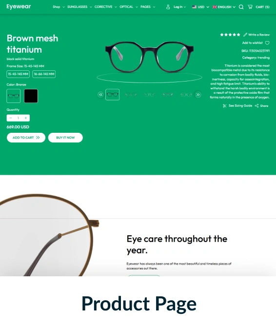 Eyewear Shopify Theme