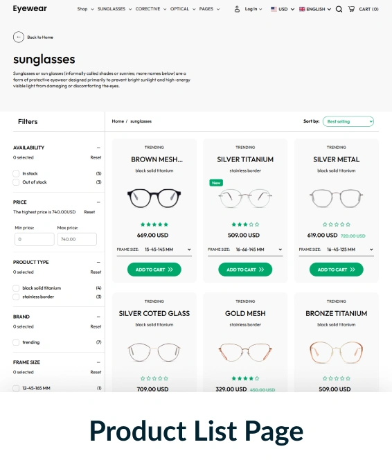 Eyewear Shopify Theme