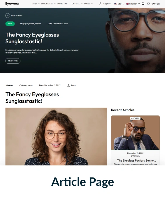 Eyewear Shopify Theme
