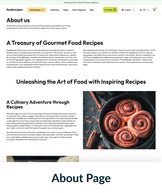 Food Recipes Shopify Theme