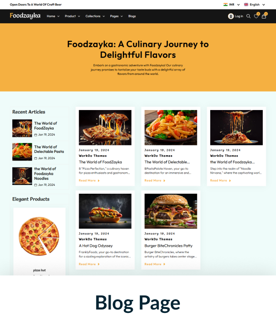 Foodzayka Shopify Theme