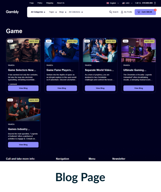 Gambly Shopify Theme