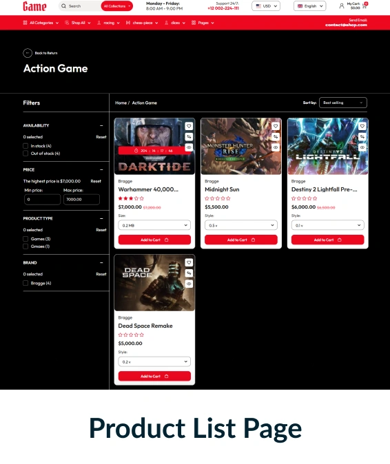 Game Shopify Theme