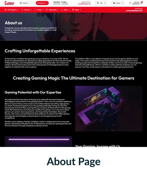 Game Shopify Theme
