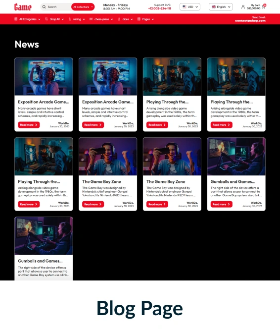Game Shopify Theme