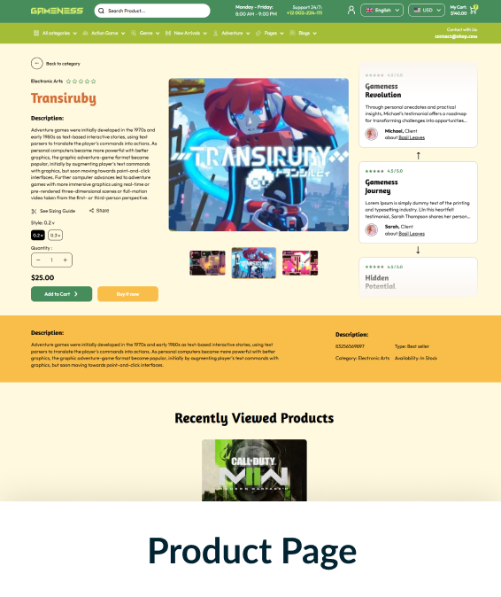 Gameness Shopify Theme
