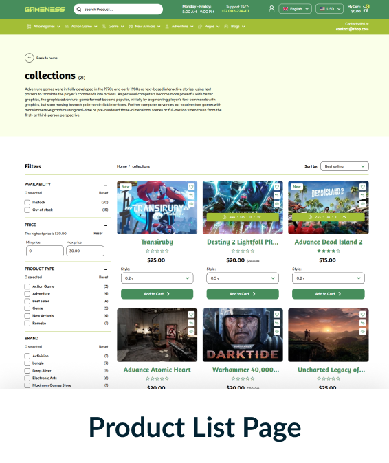 Gameness Shopify Theme