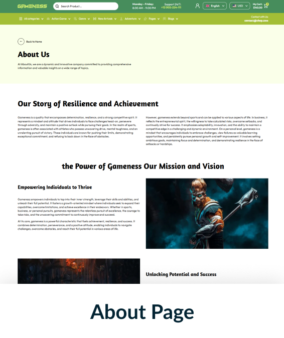 Gameness Shopify Theme