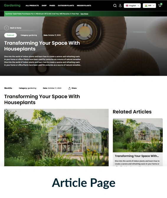 Gardening Shopify Theme
