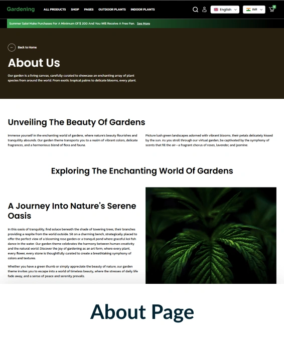 Gardening Shopify Theme