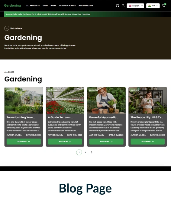 Gardening Shopify Theme