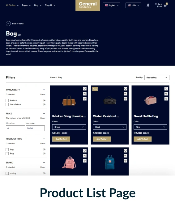 General Tendency Shopify Theme