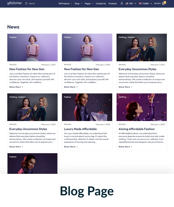 Gifts For Her Shopify Theme