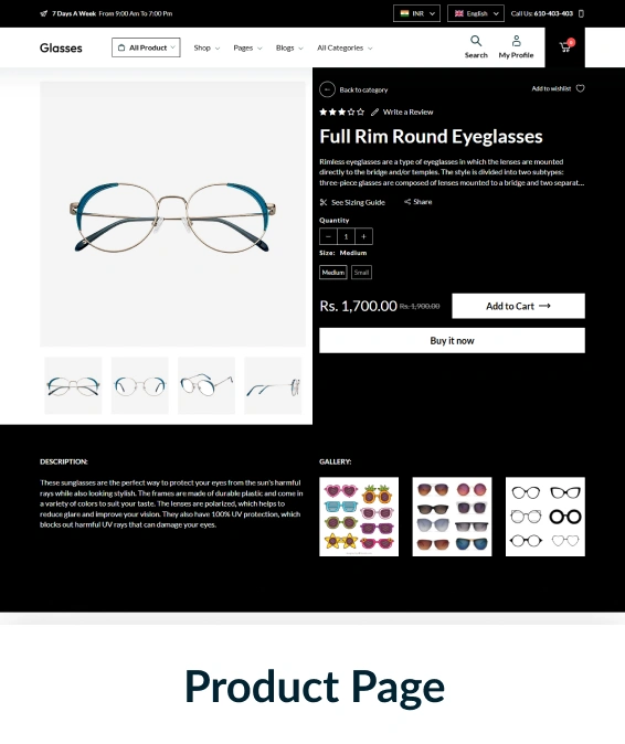 Glasses Shopify Theme