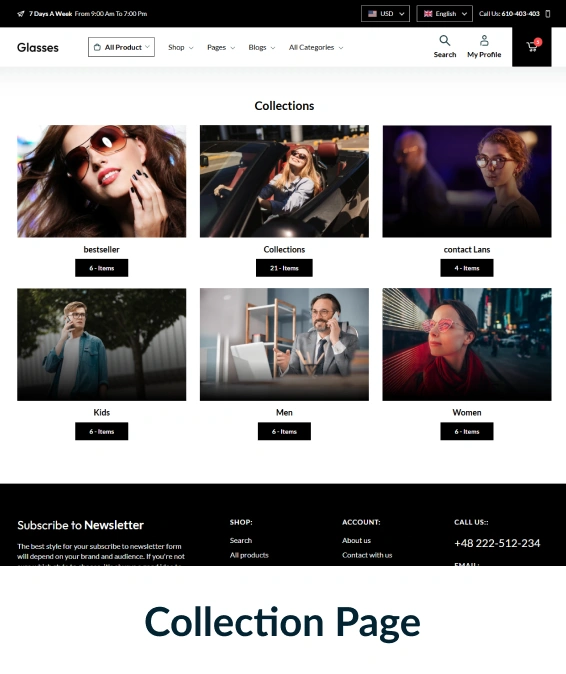 Glasses Shopify Theme