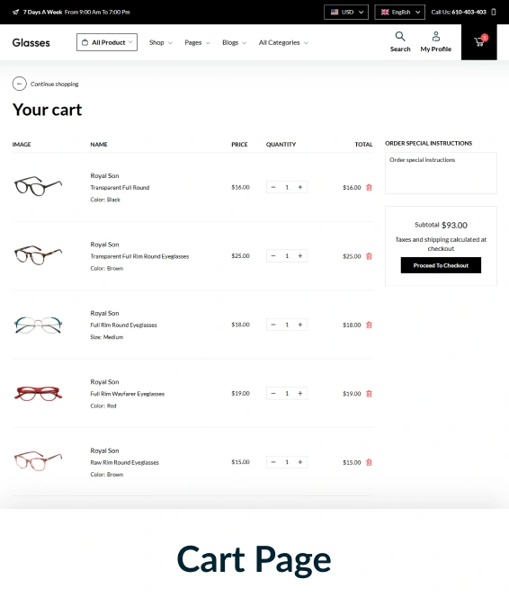Glasses Shopify Theme