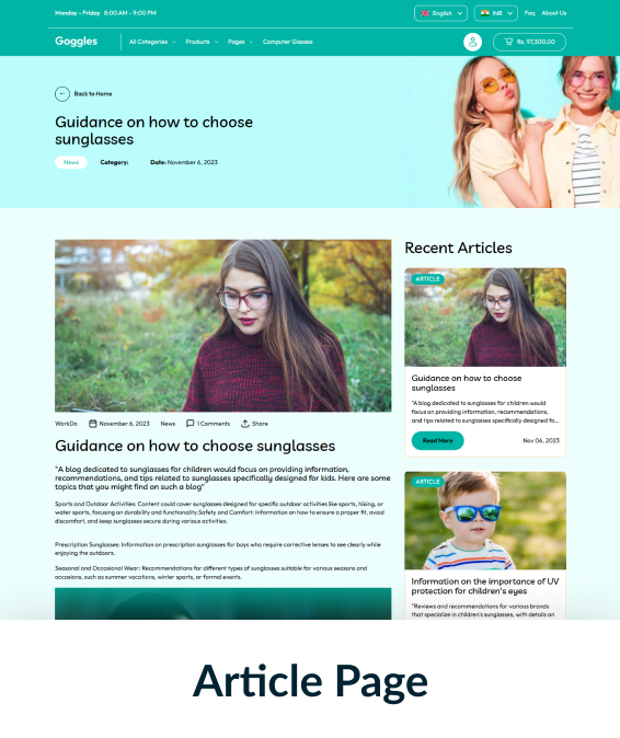 Goggles Shopify Theme