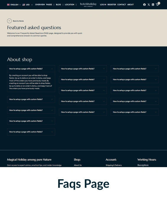 Hotels Holiday Shopify Theme