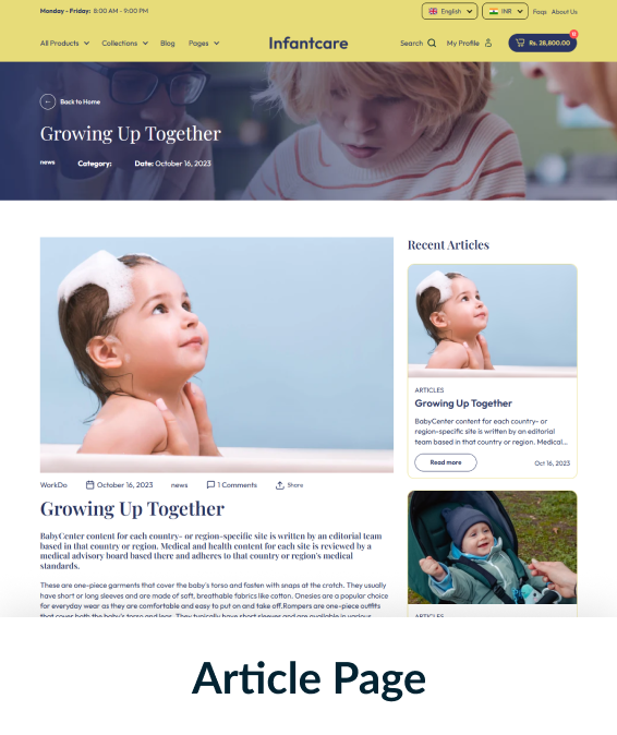 Infantcare Shopify Theme