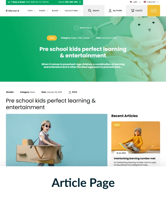 Kidscare Shopify Theme