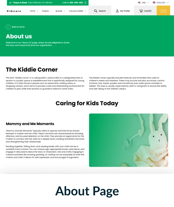 Kidscare Shopify Theme