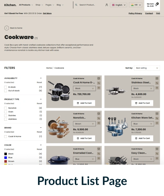 Kitchen Shopify Theme