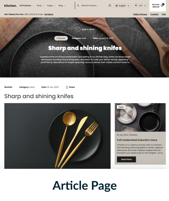 Kitchen Shopify Theme