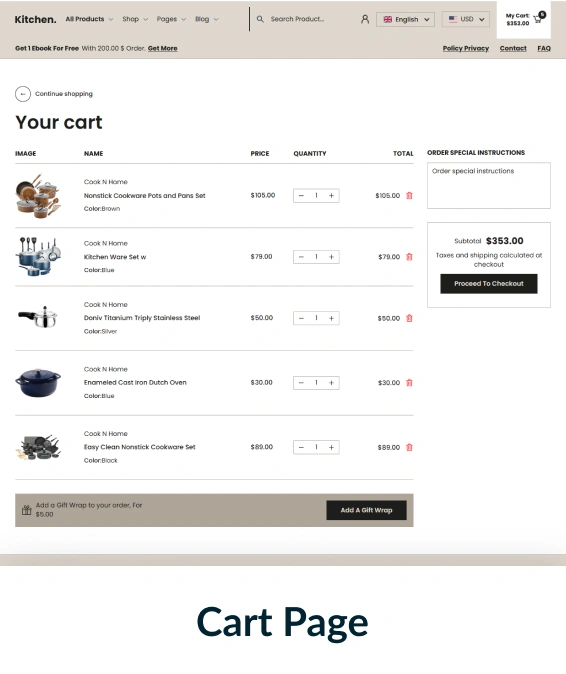 Kitchen Shopify Theme