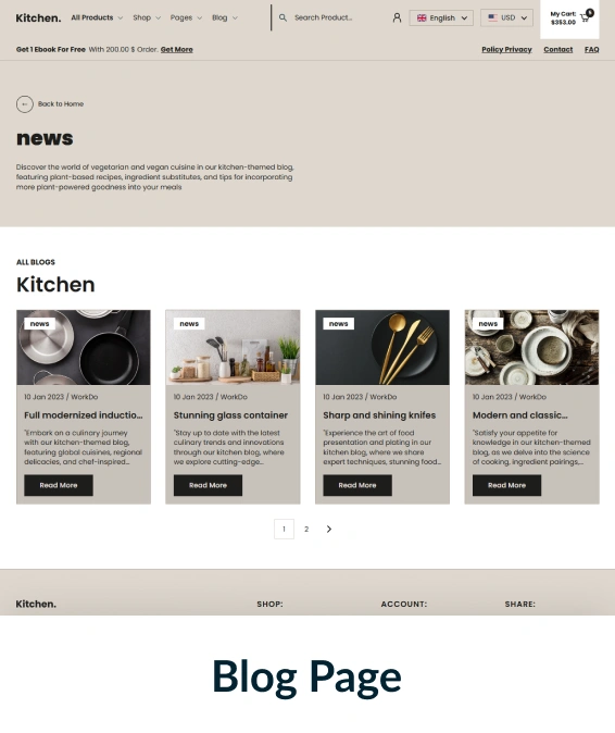 Kitchen Shopify Theme
