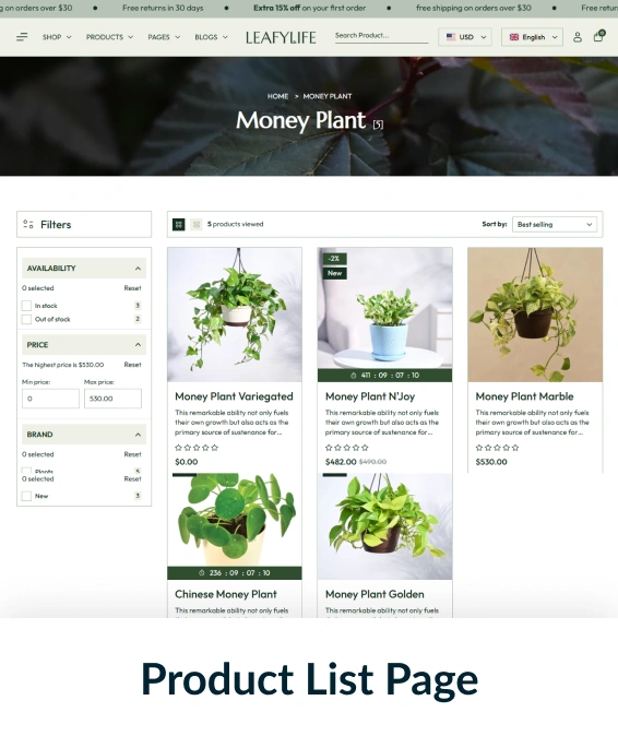 Leafylife Shopify Theme