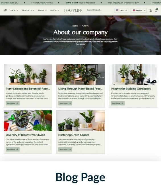 Leafylife Shopify Theme