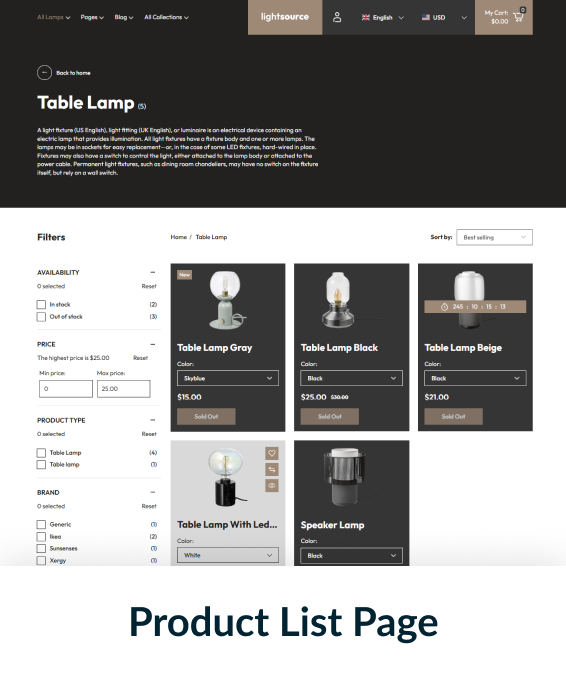 Light Source Shopify Theme