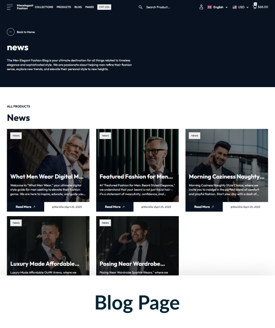 Men Elegant Fashion Shopify Theme