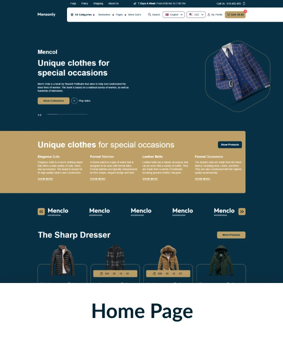 Mens Only Shopify Theme