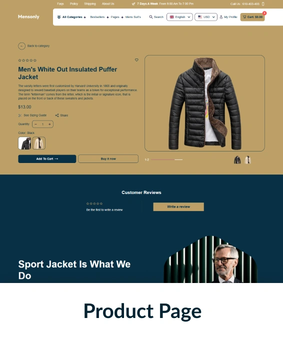 Mens Only Shopify Theme