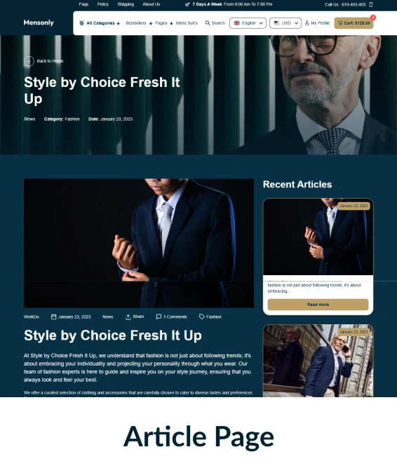 Mens Only Shopify Theme