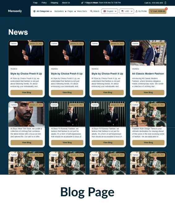 Mens Only Shopify Theme