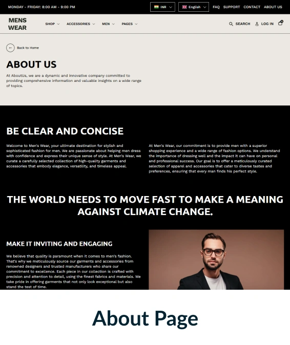 Menswear Shopify Theme