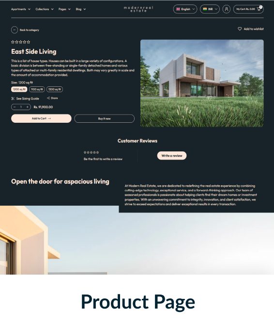 Modern Real Estate Shopify Theme