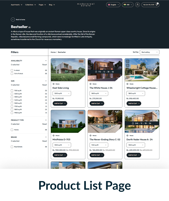 Modern Real Estate Shopify Theme