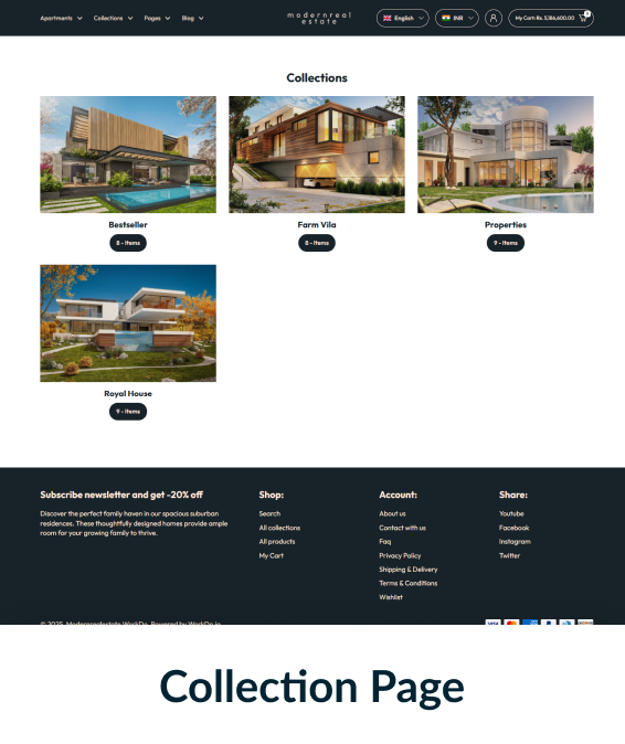 Modern Real Estate Shopify Theme