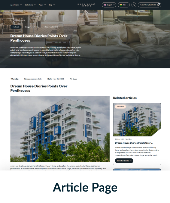 Modern Real Estate Shopify Theme