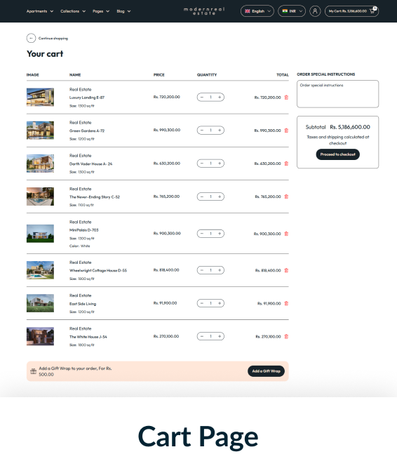 Modern Real Estate Shopify Theme