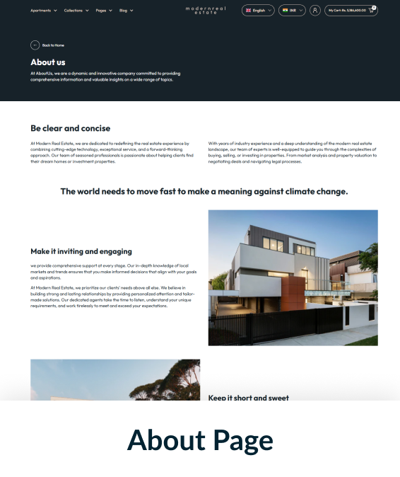 Modern Real Estate Shopify Theme