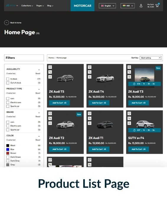 Motorcar Shopify Theme